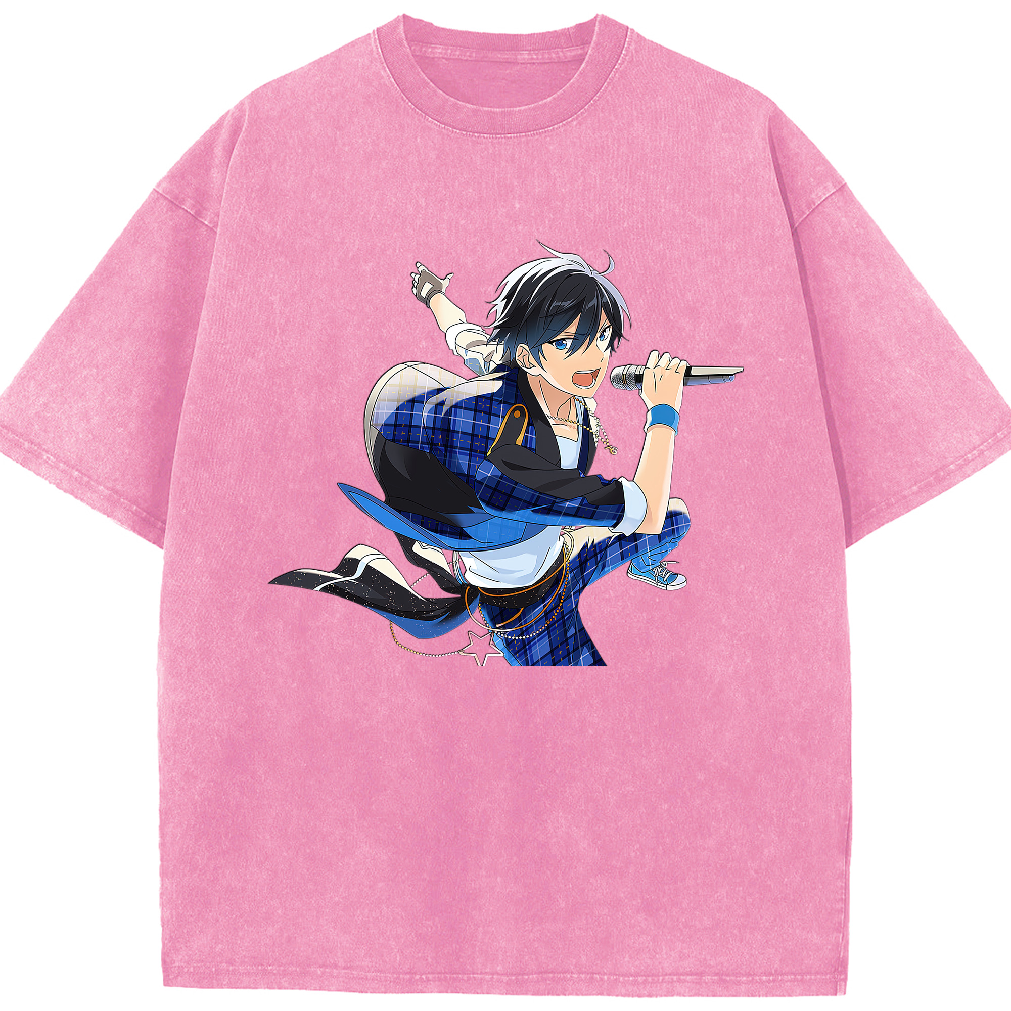 （画像用） あんさんぶるスターズ! Ensemble Stars 綿100% ヴィンテージ風 半袖Tシャツ（フロントプリント）